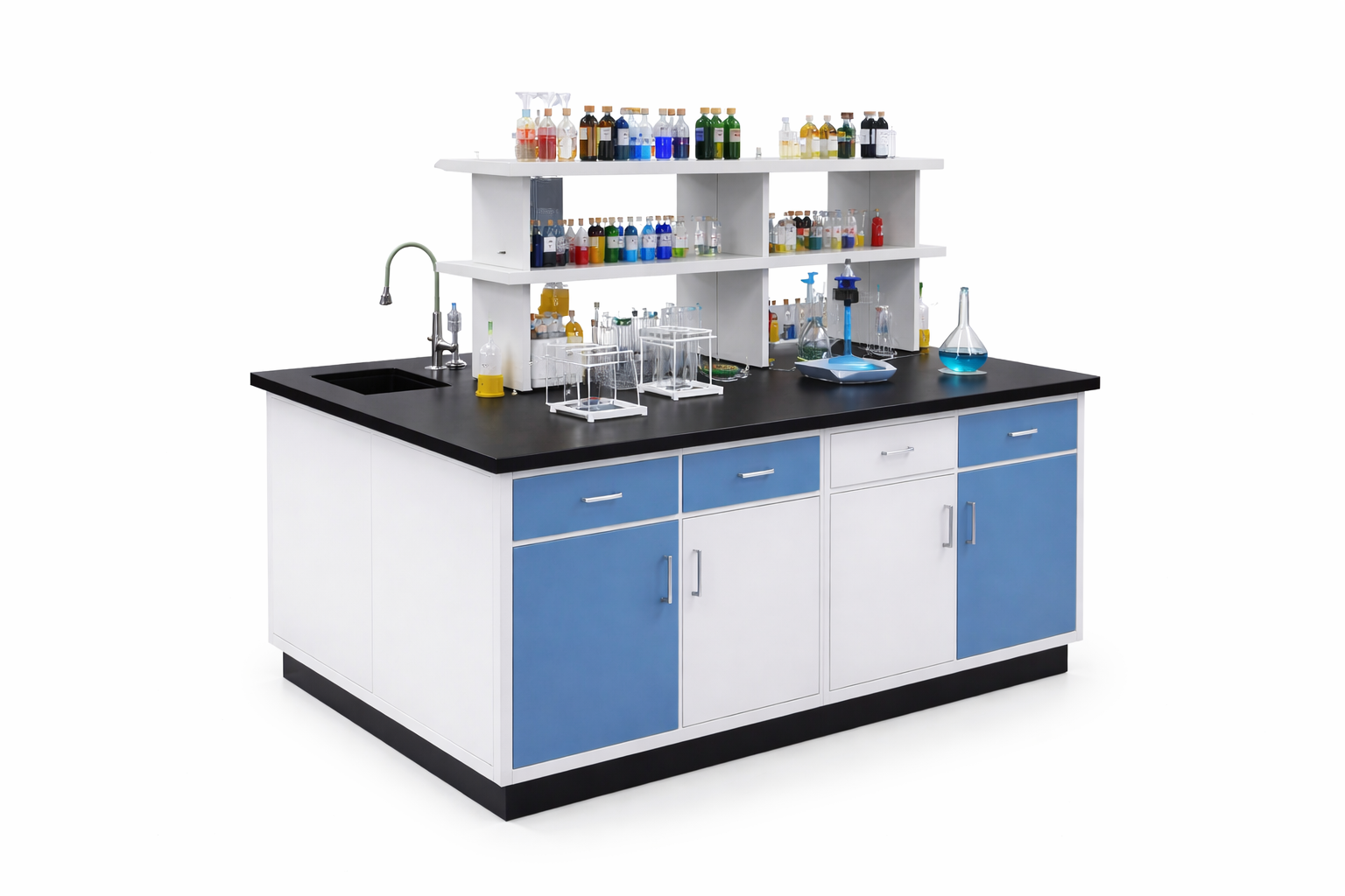 Chemistry lab island workbench